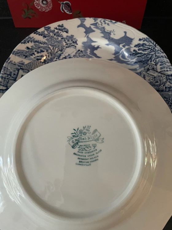 Lunéville Vintage Plates, Luneville, Crockery, Ceramic, Blue (photo 8 of 8)