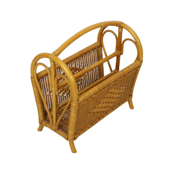 Image 1 of Revistero Boho de ratán y bambú