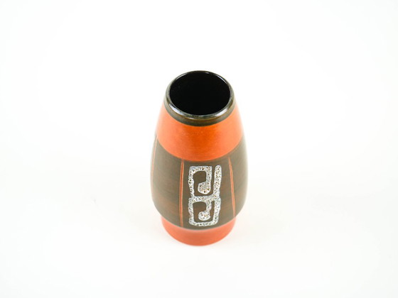 Ceramic-vase-German-design-1970s-made-in-West-Germany-D0760, Multi Color (photo 4 of 9)