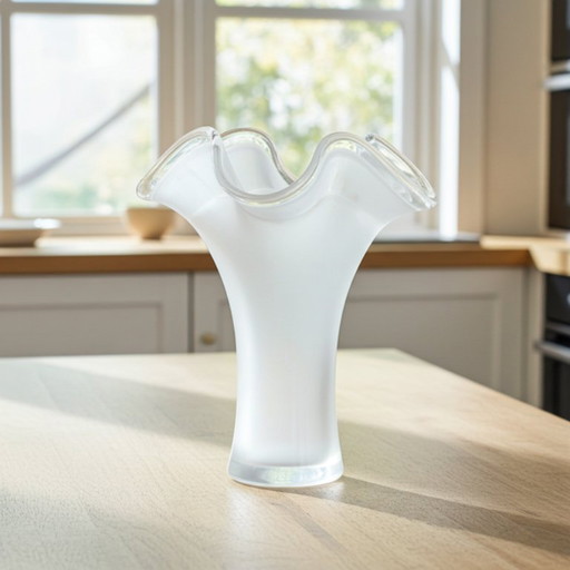 Murano Verto Italy Art Glass Vase – Tall Hand-Blown Elegance