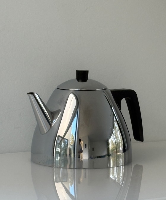Image 1 of Vintage 60’s RVS theepot, merk Daalderop