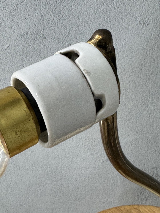 Image 1 of Vintage tafellamp met messing arm