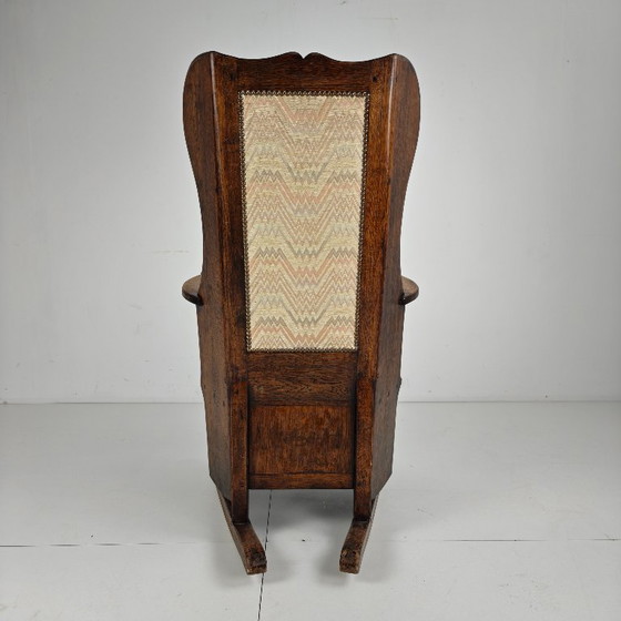 Englischer Lammstuhl aus dem 19. Jahrhundert – gepolstert – Schaukelstühle, Wood (photo 6 of 7)