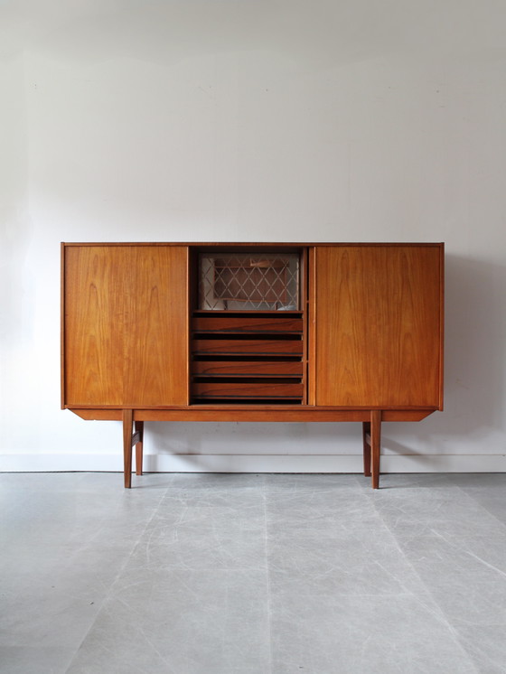 Image 1 of Vintage Danish highboard in teak 