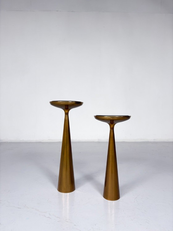 Image 1 of Een paar staande asbakken/tafels nr. 1776 van Max Ingrand voor Fontana Arte, jaren 1960