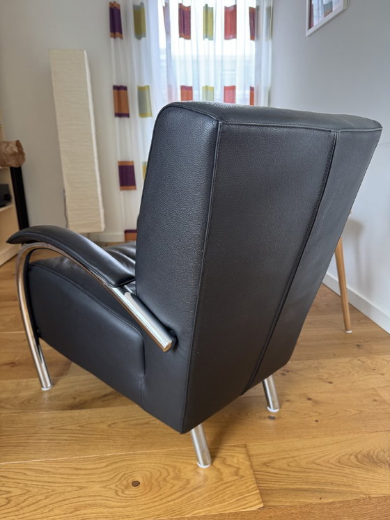 Zwei Molinari Sessel – Leder, Metall (photo 4 of 5)