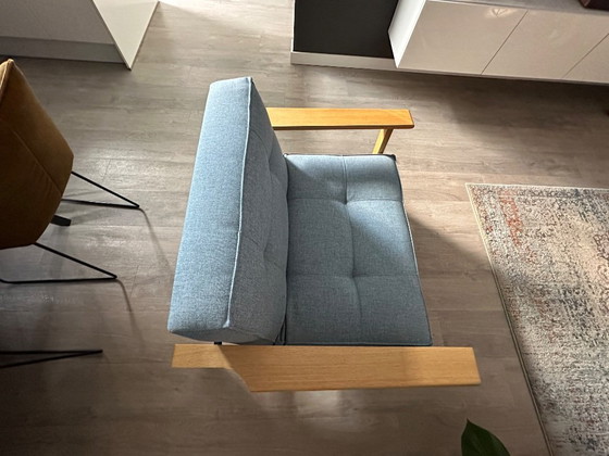 Innovation Splitback-Sessel Frej Hellblau – Innovation Living, Metal, Textile (photo 6 of 8)