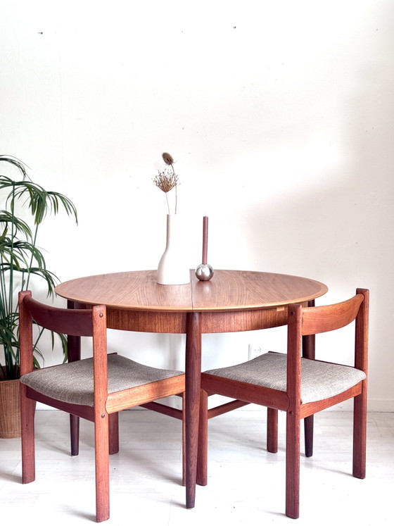 Tavolo da pranzo rotondo vintage Teak Anni '60 Lübke – Tavoli da pranzo, Wood (photo 4 of 15)
