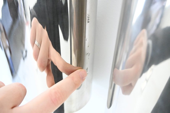 Image 1 of Applique Foglio in metallo cromato di Tobia & Afra Scarpa per Flos, anni '60, set di 2