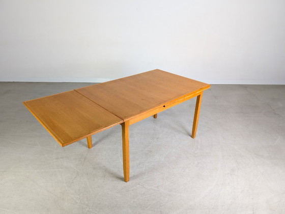 Image 1 of Tavolo da pranzo originale di metà secolo Lübke, tavolo vintage allungabile in rovere