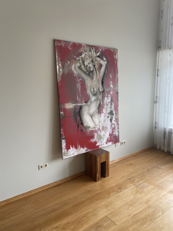 Image 1 of Cuadro de color principal rojo, 180 x 130 cm.