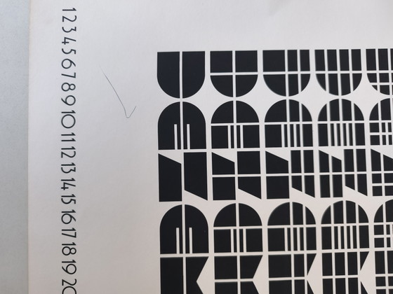 Image 1 of Eeuwigdurende kalender jaren 70, gelimiteerde oplage zeefdruk