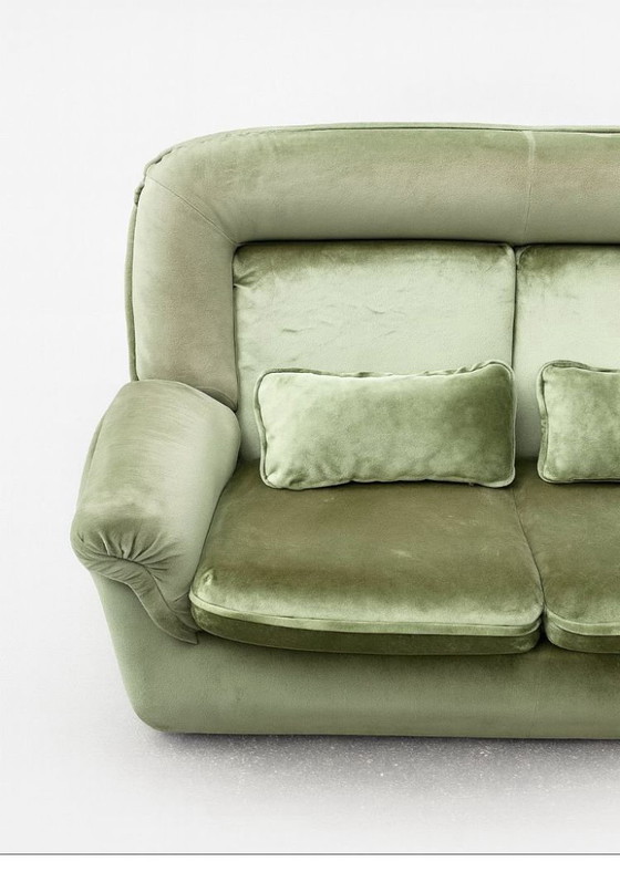 Image 1 of Retro bank & fauteuils- sofa set Nordika jaren 70 vintage design groen