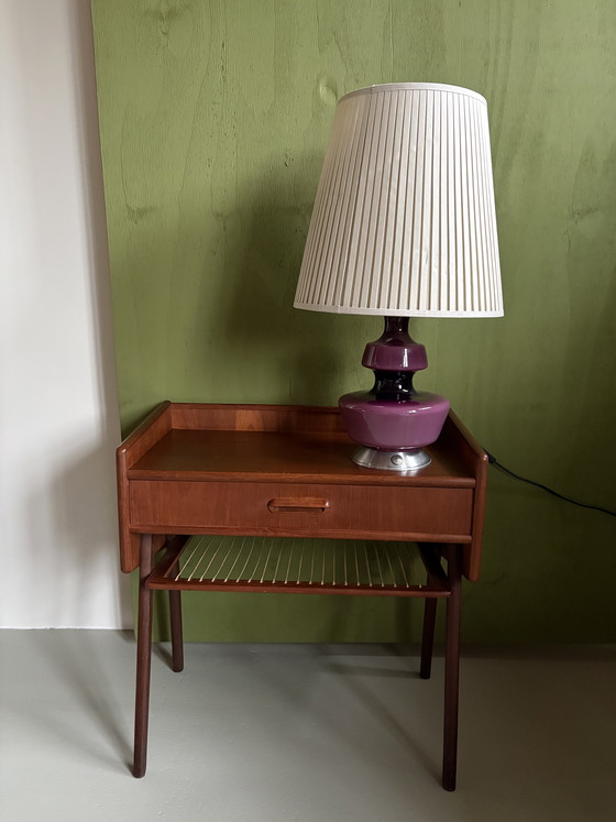 Image 1 of Lampada da tavolo viola della Glass Factory De Rupel N.V.