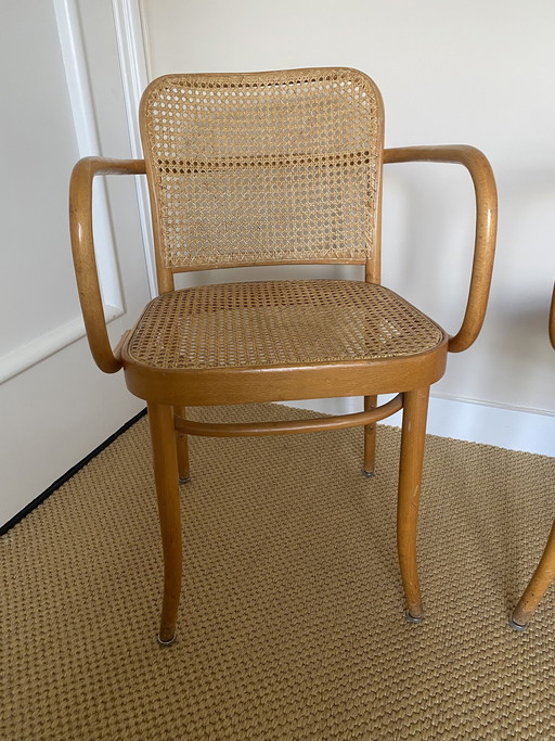 2 sillas TON vintage inspiradas en Thonet (Hoffman) 811