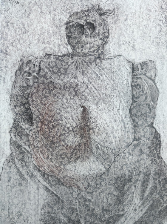 Image 1 of Robert Detheux "Erzwungene Stille" wunderschönes Gemälde von 1976