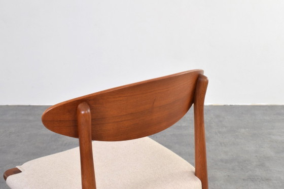 Mid-Century Danish Teak Dining Chairs by Ejner Larsen & Aksel Bender Madsen, 1960s, Set of 4. – Wood, Wool (photo 12 of 12)