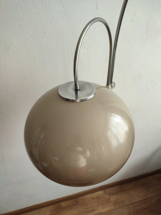 Image 1 of Lampadaire Artifort à double arche marron vintage