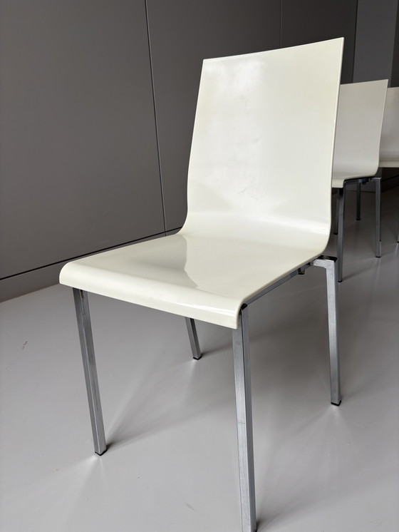 Image 1 of 6 x Pedrali Kuadra 1101 Stühle Weiß Chrom