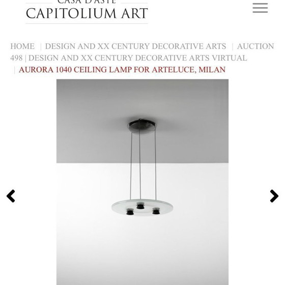 Image 1 of 1x  Space Age Aurora Blue Pendant by Arteluce, Perry King & Santiago Miranda, 1983