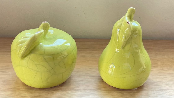 Image 1 of POMME POIRE Céramique Effet Craquelé