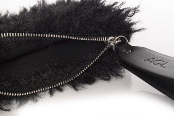 Image 1 of AGL, pochette nera in pelle di pecora