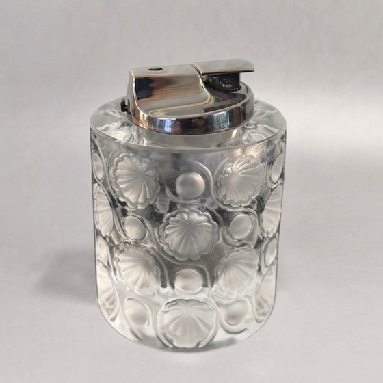 1970s Lalique Crystal "Tokyo" Table Lighter Signed. Made in France, Decorative Objects, Transparent (photo 6 of 10)