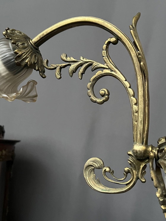 Lustre de style Louis XV. Bronze massif, cristal. – Crystal (photo 6 of 14)