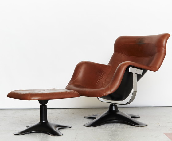 Image 1 of Yrjö Kukkapuro Karuselli Chair & Ottomane for Haimi, 1965
