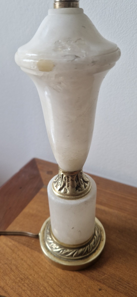 Image 1 of Vintage Neo-Empire style lamp - Marble and Brass