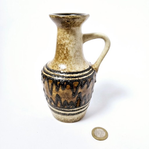 MidCentury East Germany HALDENSLEBEN Ceramic Fat Lava Vase | Brutalist Pottery From Germany | GDR Modern Home Decor 