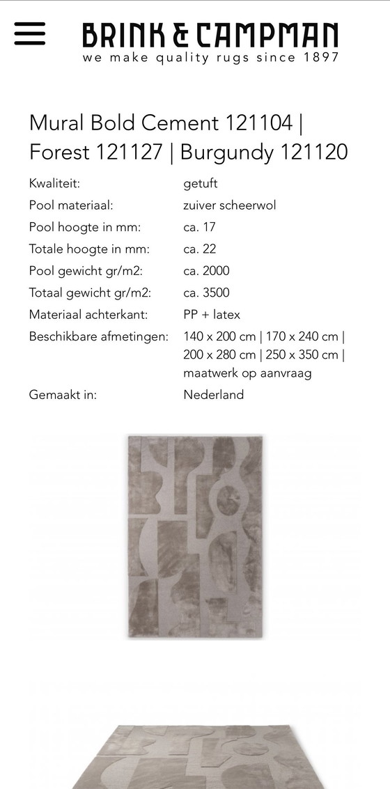 Image 1 of Tappeto Brink en Campman Twinset Mural Bold Forest