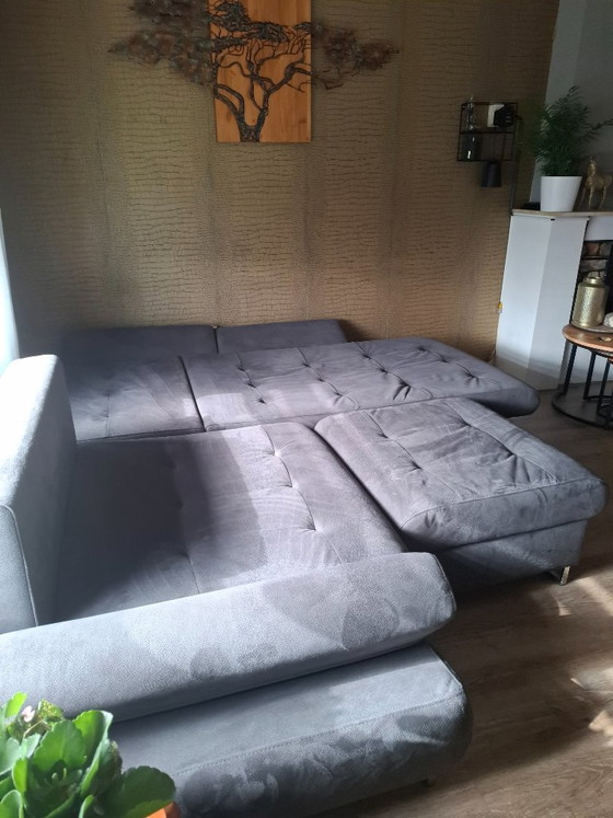 Corner/Sofa Bed, As Good As New – Corner sofas, Metal, Textile (photo 8 of 9)