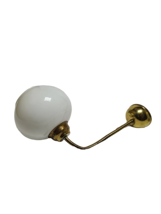 Art Deco wandlamp, Polen, jaren 1950 – Wandlampen, Glass, Brass (photo 3 of 7)