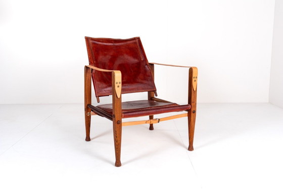 Image 1 of Sedia Safari vintage Kaare Klint per Rud Rasmussen KK47000 in pelle, Danimarca