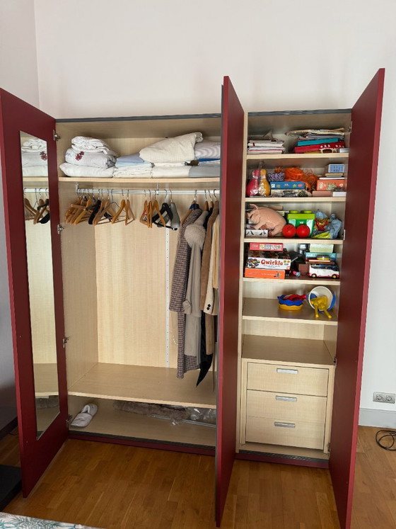 Global Tissettanta Red Wardrobe – Glass, Metal (photo 3 of 5)