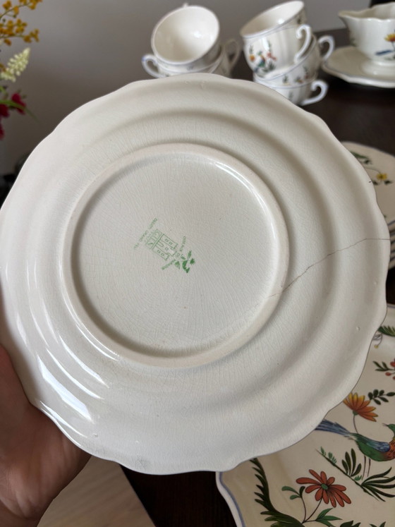 29-Piece Gien Oiseaux de Paradis Vintage Tableware Collection – France – Crockery, Porcelain (photo 5 of 15)