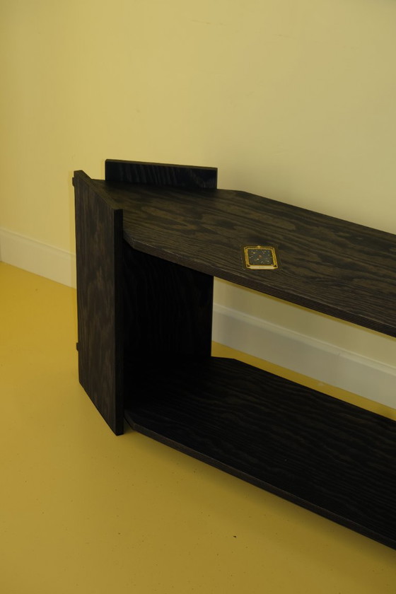 Handmade Custom Design Dressoir / TV-Meubel – Diepzwart/Donkerblauw Hout – Other, Wood (photo 3 of 5)