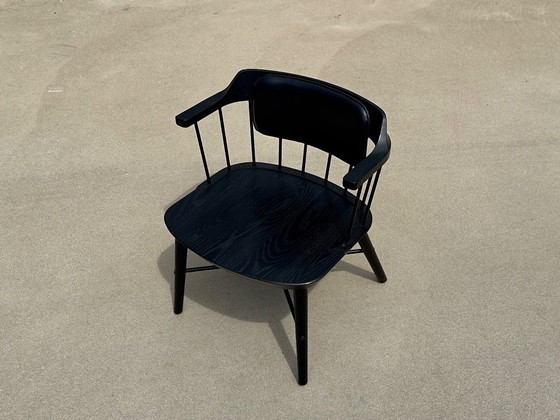 Image 1 of Ensemble de 2 fauteuils Stellar Works Exchange en chêne noir