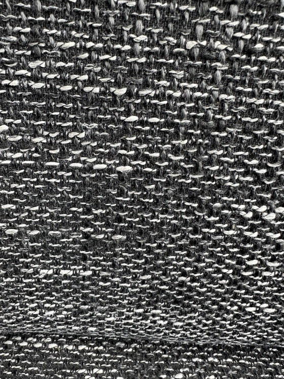 Image 1 of Comfortable two-seater sofa in black white/grey fabric (professionally cleaned)