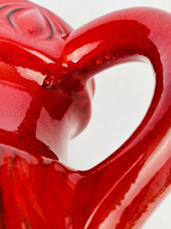 Image 1 of Scheurich Keramik 485-45 Amsterdam Onion vase, West Germany, 1970s, high-gloss red, exceptional condition, 46.5 cm