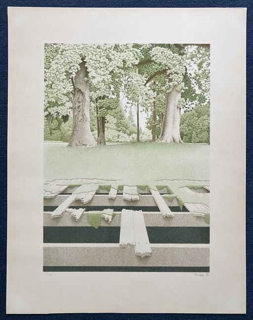 Teun Nijkamp - Sérigraphie "Le jardin d'Eden