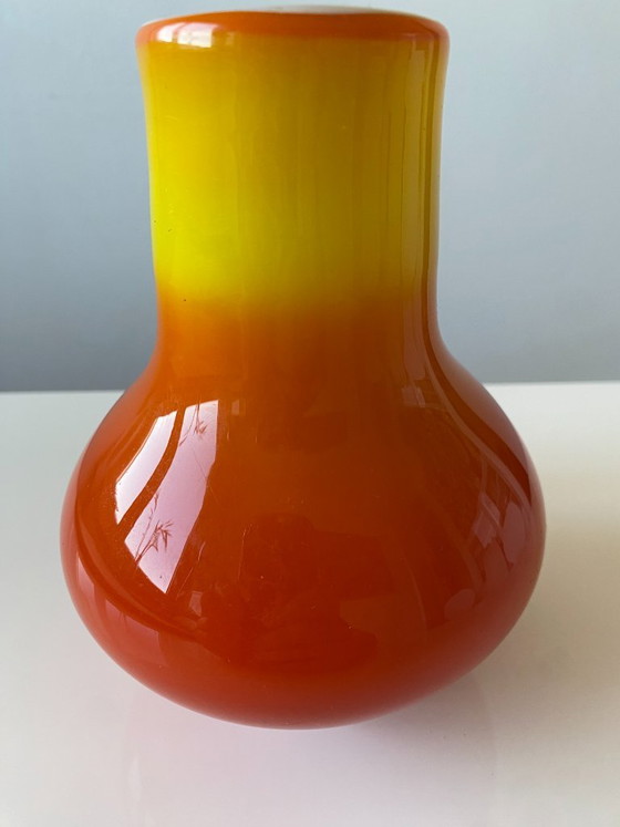 Vintage Yugoslav Art Glass Vase Attributed to Dragan Drobnjak, 1970s – Prokuplje Glassworks (9. Oktobar) (photo 3 of 9)