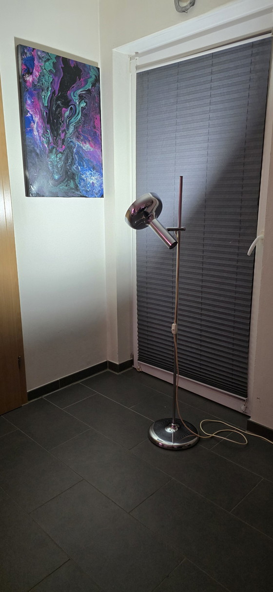 Image 1 of Space Age floor lamp Koch & Lowy Design classic Tulip chrome