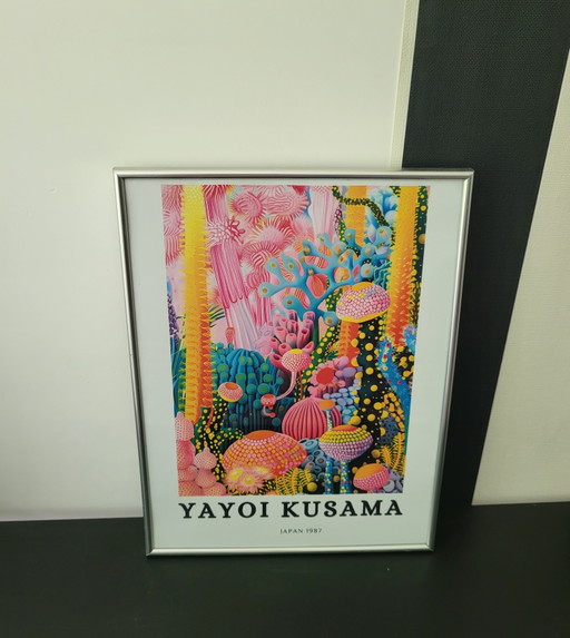 Lámina original enmarcada de Yayoi Kusama.