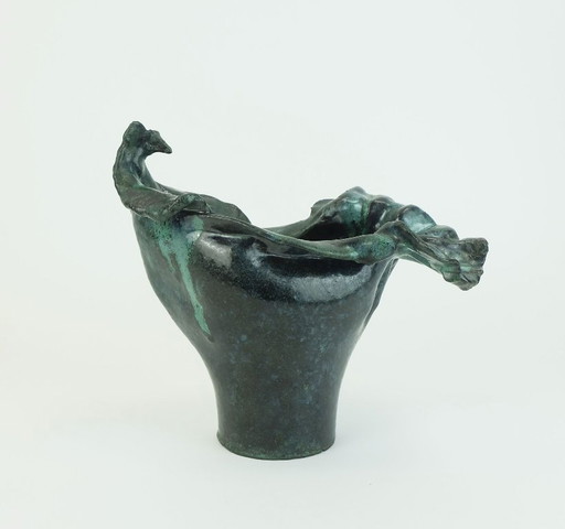 VASO in ceramica moderno danese, ciotola, oggetto in ceramica, Conny Walther, Danimarca, anni '60-'70