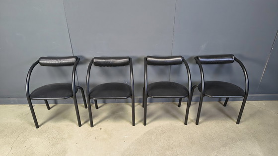 Image 1 of Postmoderne Esszimmerstühle, 1980er Jahre, 4er-Set