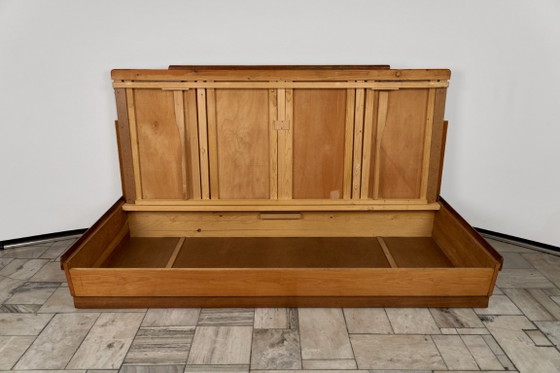 Art Déco Sofabed by Jindřich Halabala for UP Závody, 1950s, Czechoslovakia – 3-5 seaters, Textile, Wood (photo 9 of 17)