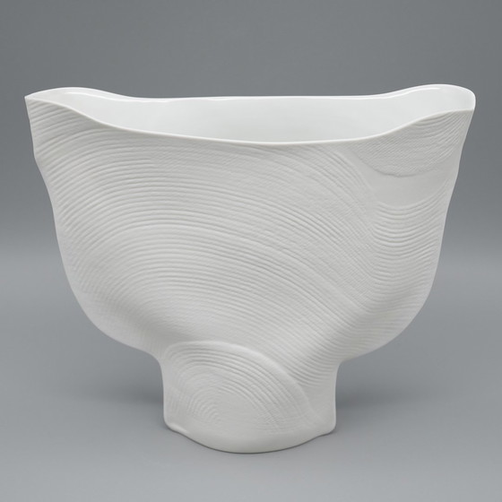 Image 1 of Art Vase Duo Rosenthal Studio Line Design Johan van Loon Fine Porcelain 80s 18cm