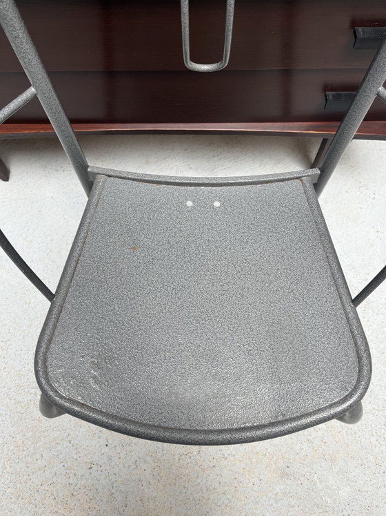 Stalen stoelen uit de jaren 80 – Eetkamerstoelen, Metal (photo 3 of 8)